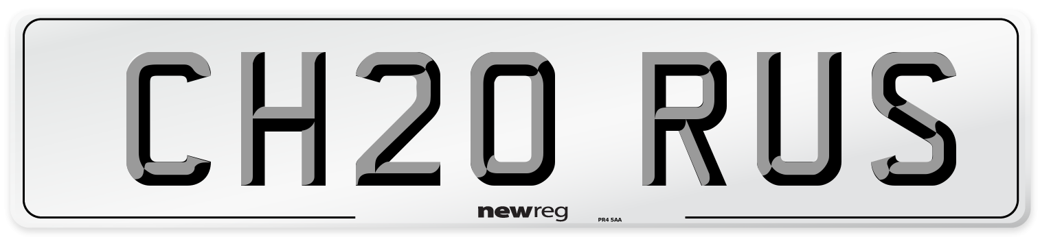 CH20 RUS Number Plate from New Reg